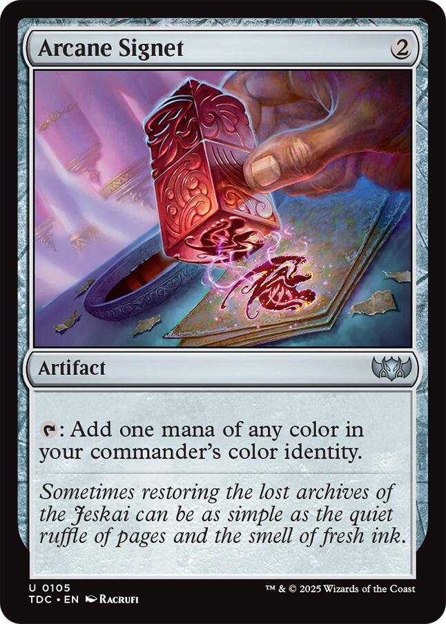mtg arcane cards Arcane Signet [TDC
