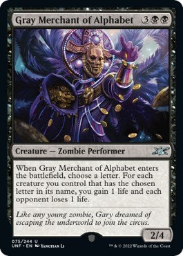 Gray Merchant of Alphabet [UNF - 75]