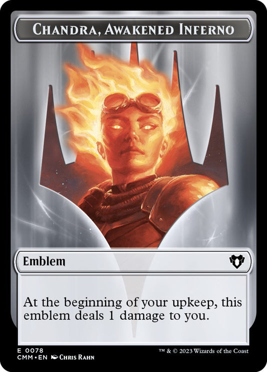 Emblem - Chandra, Awakened Inferno // Wizard Double-Sided Token