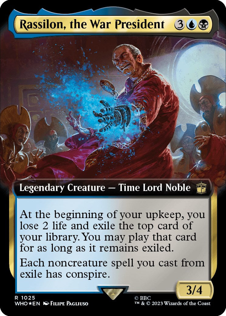 Rassilon, the War President (Extended Art) (Surge Foil) [WHO - 1025]
