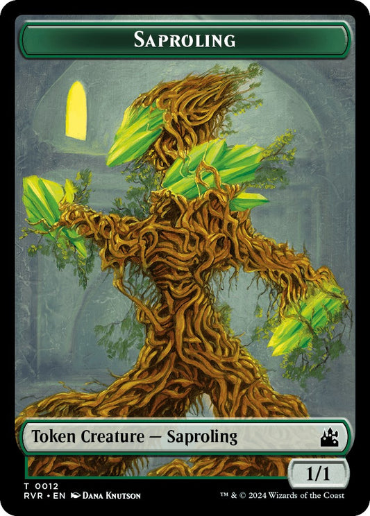 Saproling // Wurm Double-Sided Token