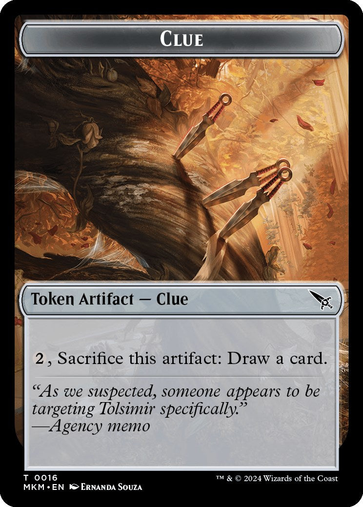 Clue (0016) // A 0043 Double-Sided Token