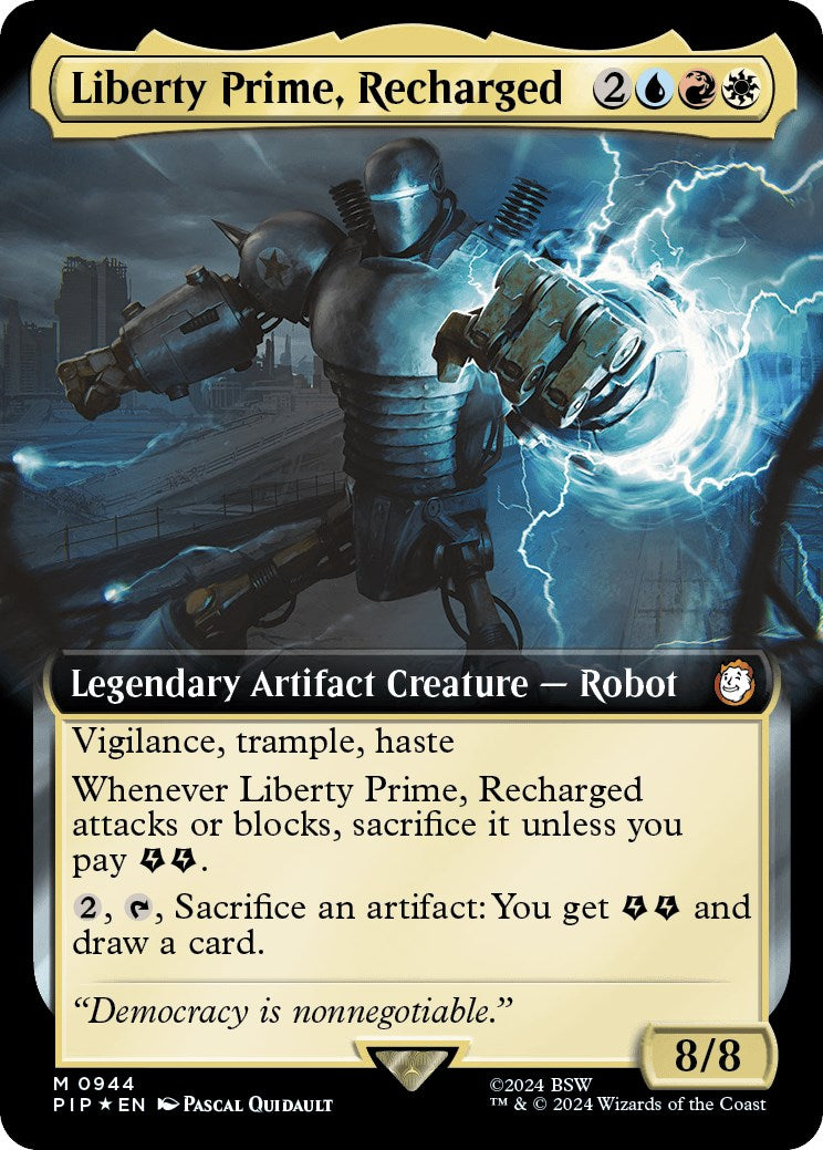 Liberty Prime, Recharged (Extended Art) (Surge Foil) [PIP - 944]