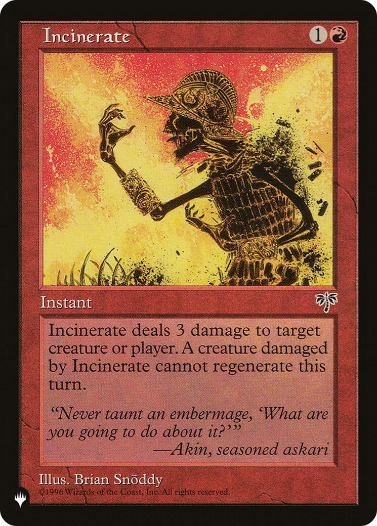 Incinerate [LIST]
