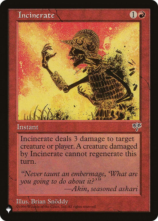 Incinerate [LIST]
