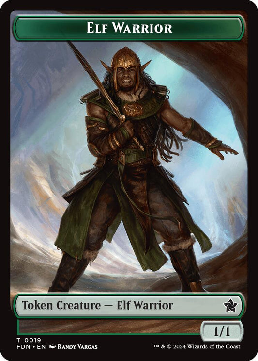 Elf Warrior // Raccoon Doubled-Sided Token [FDN - 19 // 20]